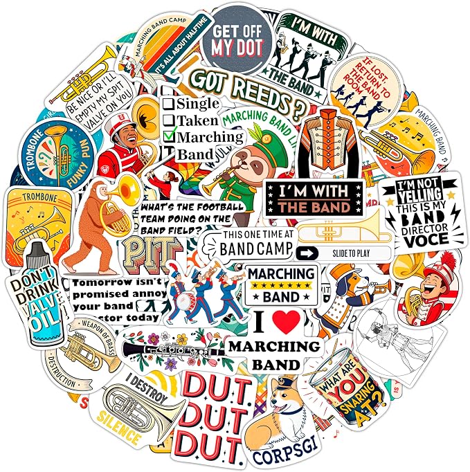 100Pcs Marching Band Stickers by BulbaCraft