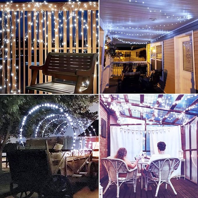Joomer Fairy String Lights 33FT 100 LEDs Plug in Fairy Lights Indoor Copper - Image 3