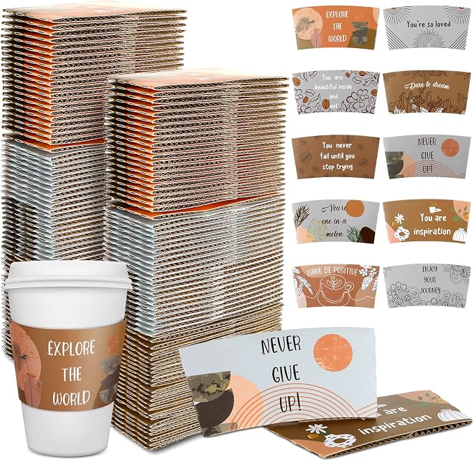Dingion 500 Pack Coffee Cup Sleeves by Dingion