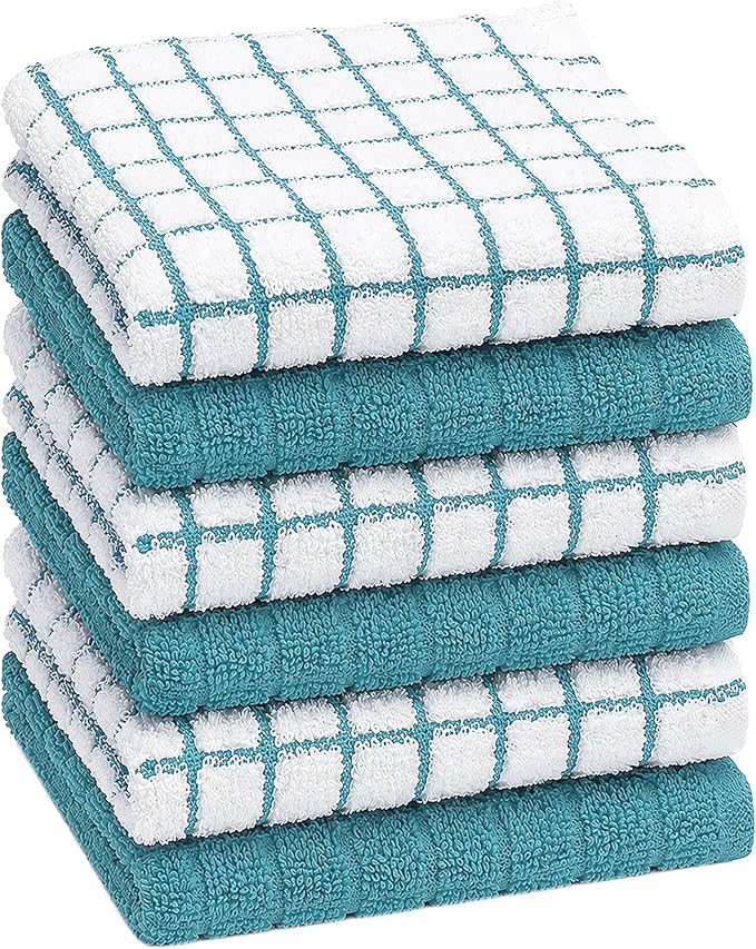 Bumble Dish Cloths | 12” x 12” | 100% Cotton Kitchen Towels | 405 GSM | Soft by BumbleTowels