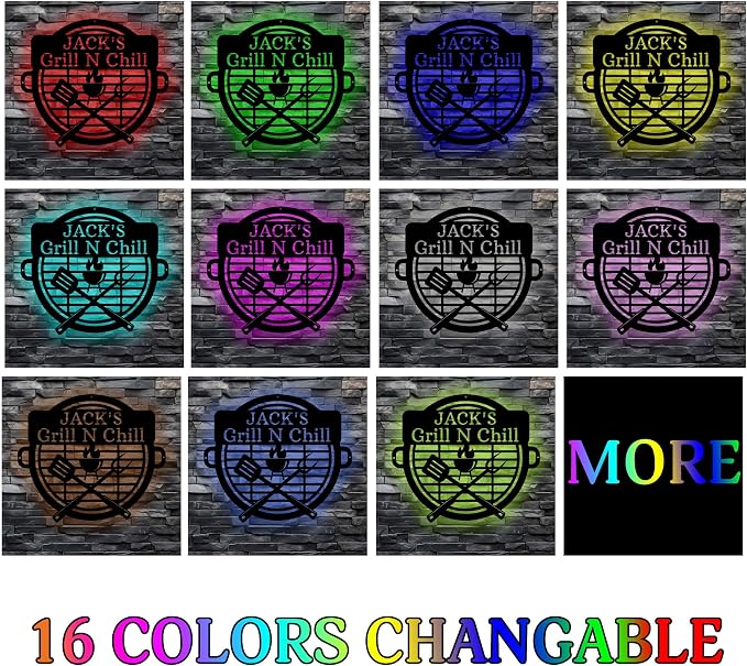 Personalized Grill N Chill Metal Wall Art - Image 7