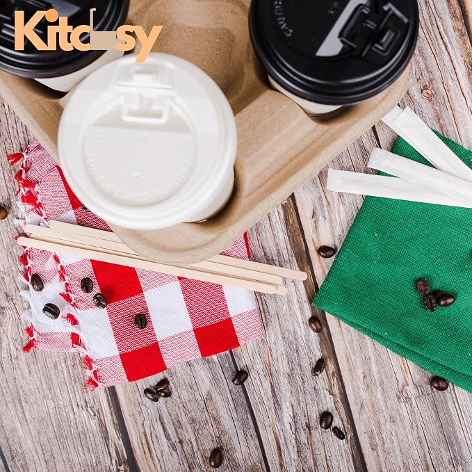 4-Cup Disposable Drink Carrier Tray, Molded Fiber Cup Holder, Coffee Carrier - Image 6