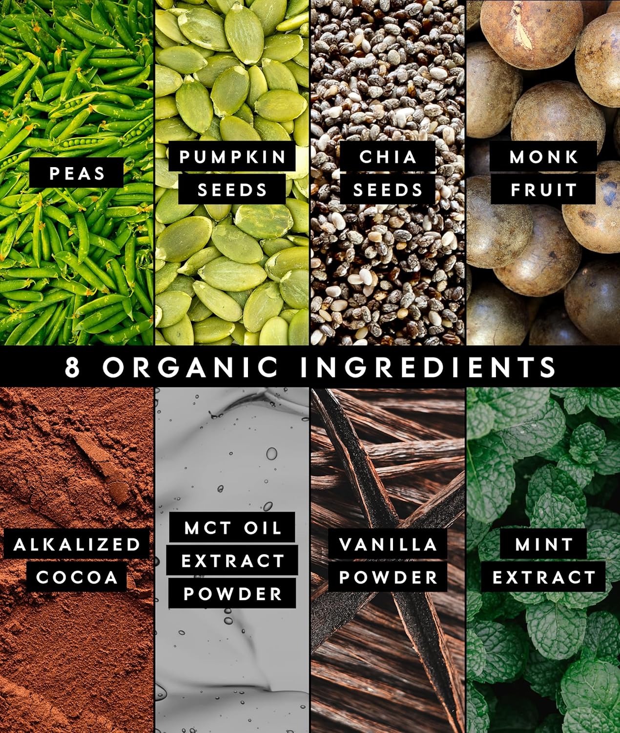 Truvani Vegan Pea Protein Powder | Mint Chocolate | 20g Organic Plant Based Protein | 1 Serving | Keto | Gluten & Dairy Free | Low Carb | No Added Sugar