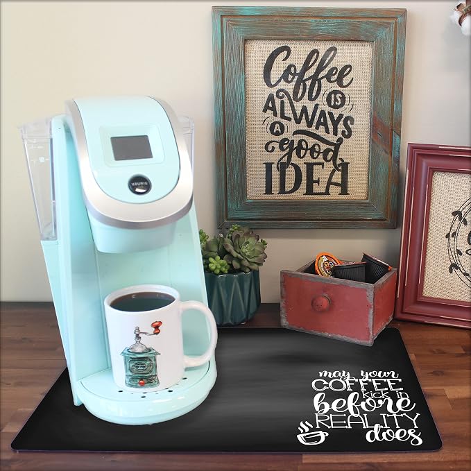 Chalkboard Style Placemat for your Coffee Maker or Espresso Machine - Image 2