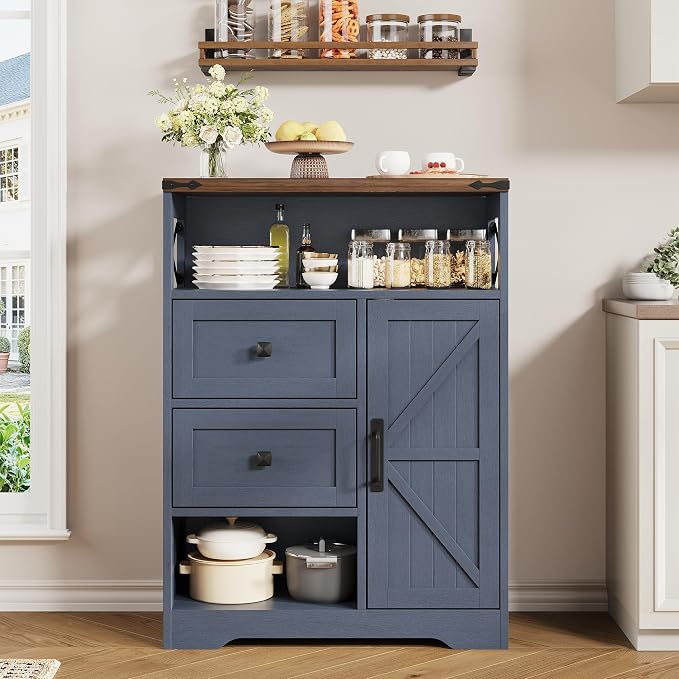 Vabches Farmhouse Buffet Sideboard Cabinet - Image 3