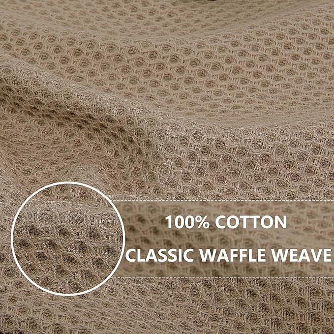 Homaxy 100% Cotton Waffle Weave Kitchen Dish Towels, Ultra Soft Absorbent Quick - Image 2