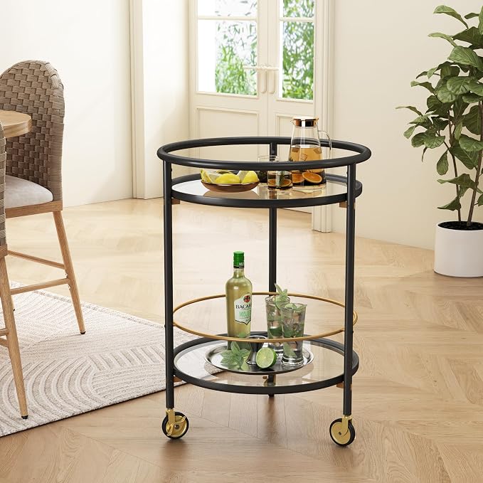 GDFStudio Modern Round Bar Cart by GDFStudio