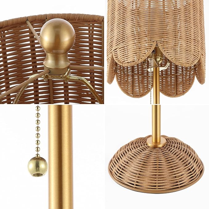 JONATHAN Y 27.5" Brass Gold Coastal Buffet Table Lamp Set of 2 - Image 5
