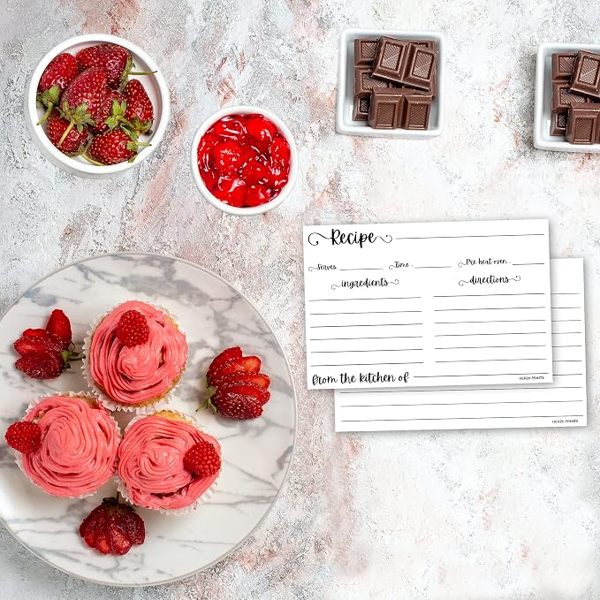 HerZii Prints Double Sided Recipe Cards 3x5 Inches - Image 5