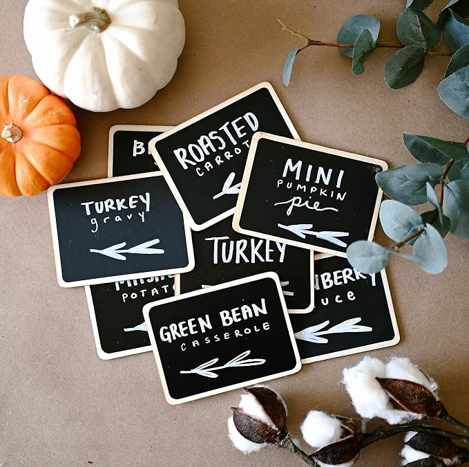 Mini Chalkboard Signs for Food, 18 Pack Framed Small Chalk Boards - Image 8