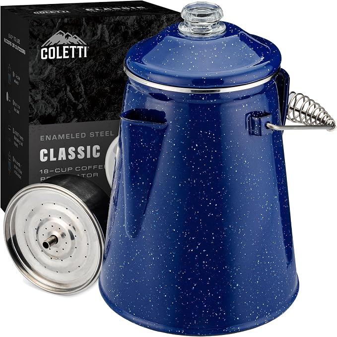 COLETTI Classic Percolator Coffee Pot — The Most Nostalgic Camping Coffee Pot by COLETTI
