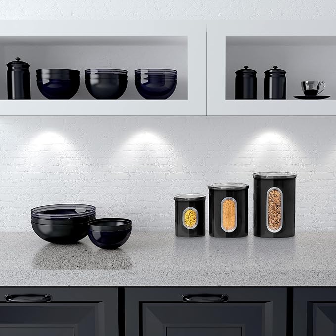 Mixpresso 3-Piece Black Canisters Sets - Image 6