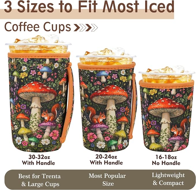 KJQJLY 3 Pack Reusable Iced Coffee Sleeves - Image 2