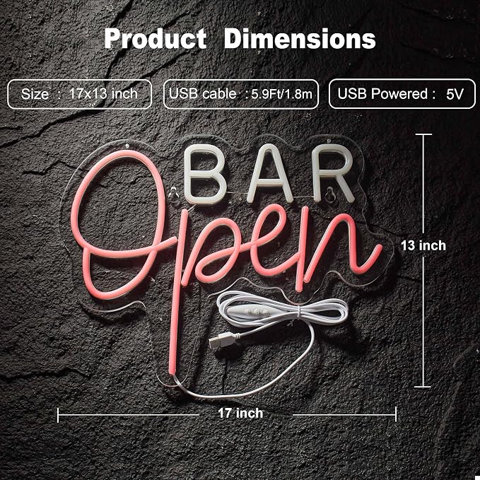 Bar Open Neon Sign for Wall Décor - Image 4