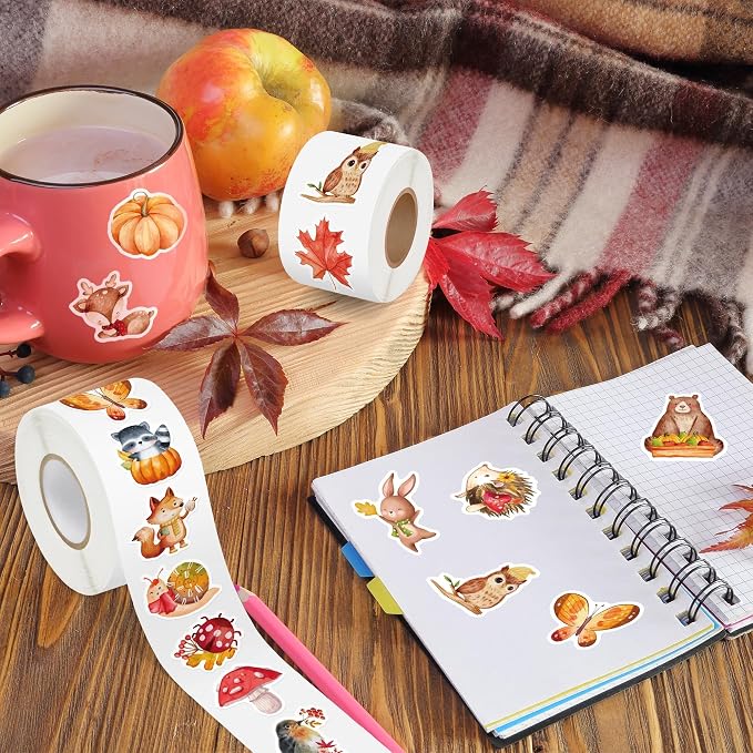 Haooryx Fall Animal Sticker Rolls - Image 4