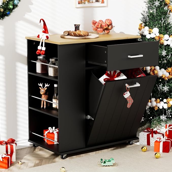 HQZX Rolling Kitchen Island - Image 6
