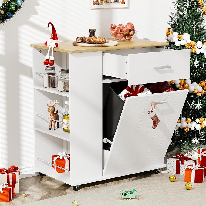 HQZX Rolling Kitchen Island - Image 6