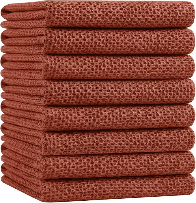 Homaxy 100% Cotton Oversized Waffle Weave Kitchen Dish Towels, Ultra Soft by Homaxy