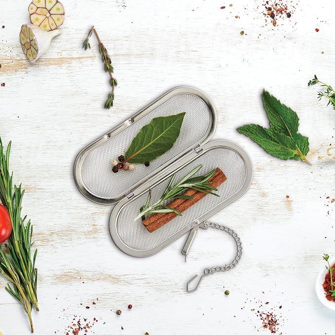 HIC Kitchen Herb Infuser Pod, 18/8 Stainless Steel Mesh, - Image 2