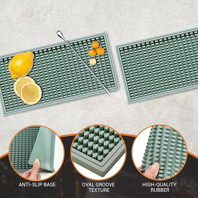 ZJWZLG Bar Mat 5.9"x11.8" Non-Slip Rubber Bar Mat, Spill Proof & Flat Design - Image 3
