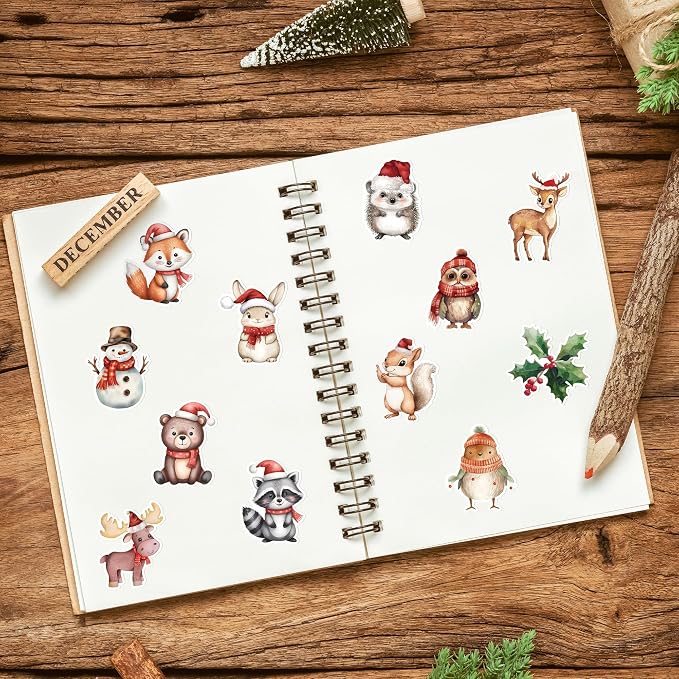 Haooryx Christmas Animal Sticker Roll - Image 6