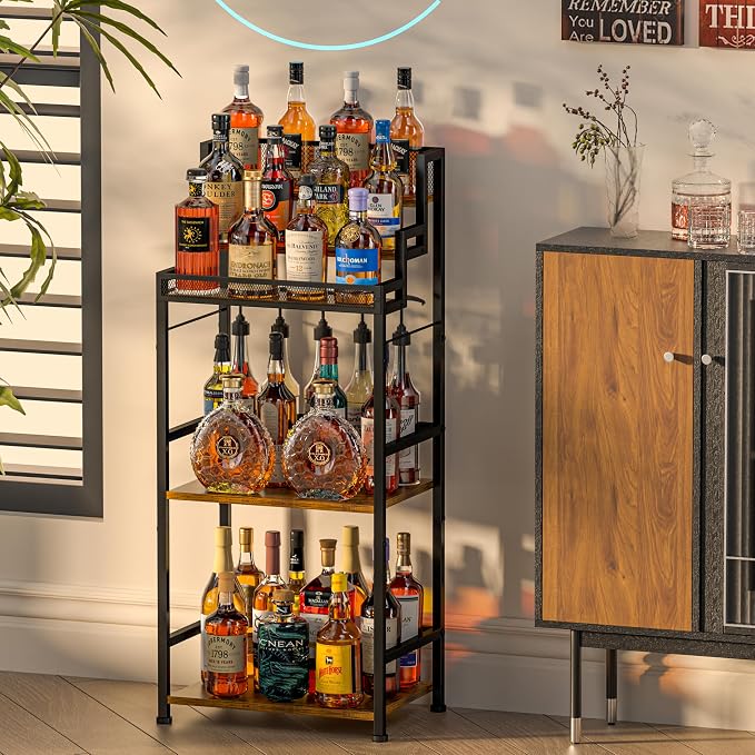 5-Tier Trapezoidal Liquor Cabinet Bar - Image 3