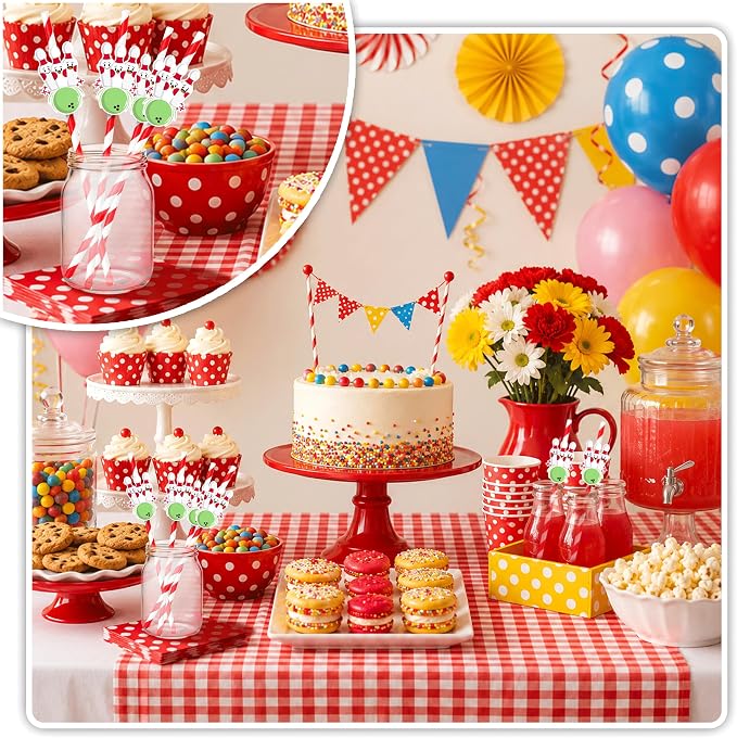 Disposable Bowling Themed Drinking Straws, Perfect Party Supplies - Image 4