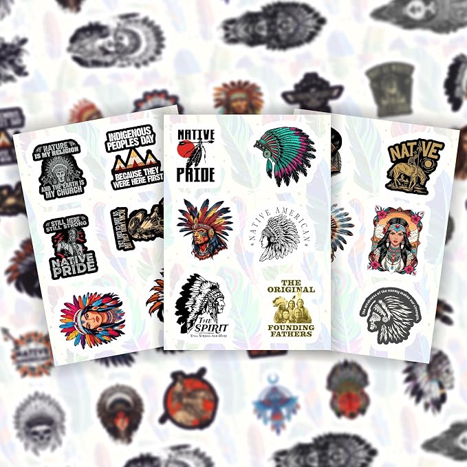 100Pcs Native American Stickers - Image 7