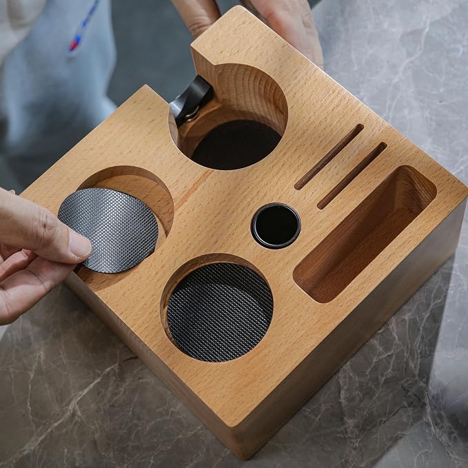 58mm Espresso Tamping Station Compact Portafilter Stand and Coffee Accessories - Image 2