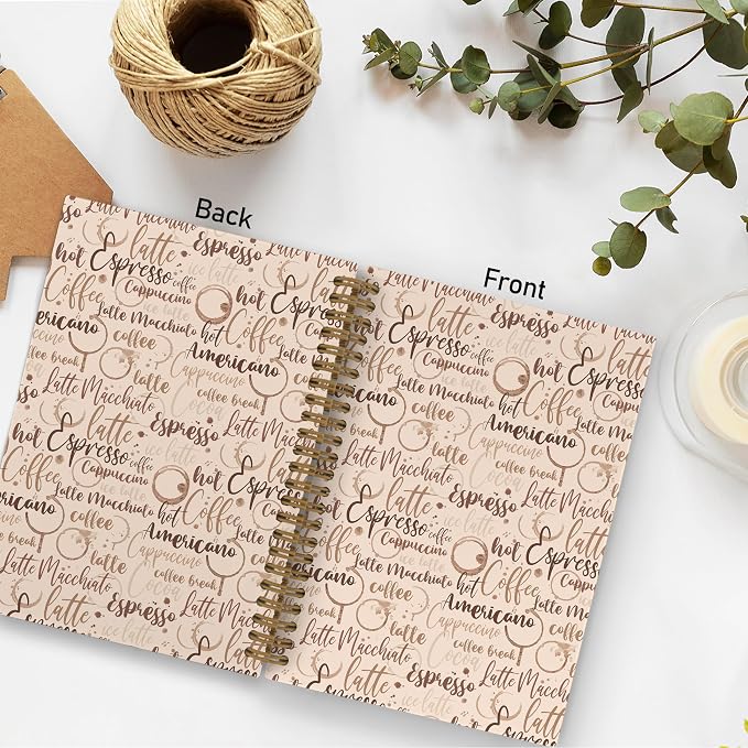 Coffee Themed Spiral Notebook, Coffee Gifts - Image 3