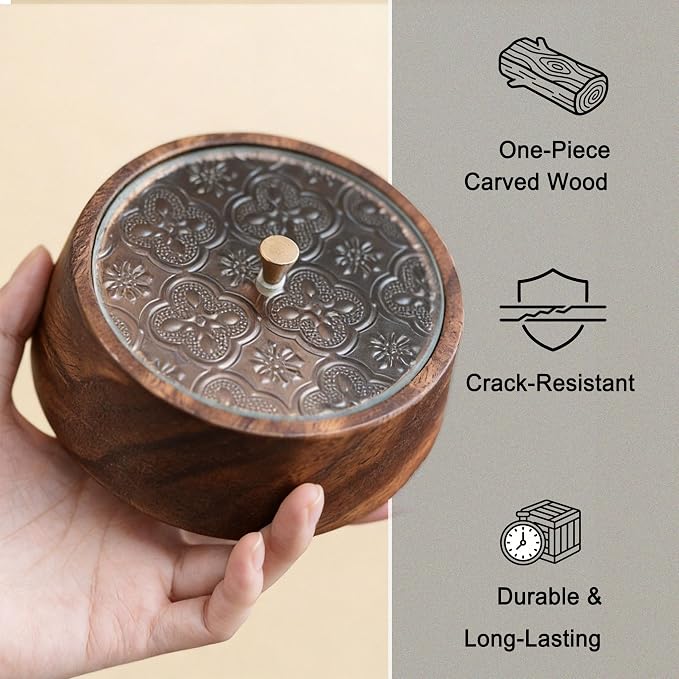 Wooden Storage Box with Glass Lid - Image 4