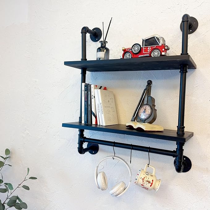 ROGMARS Industrial Pipe Bathroom Shelves Shelving, Kitchen Wall Mounted Shelves - Image 6