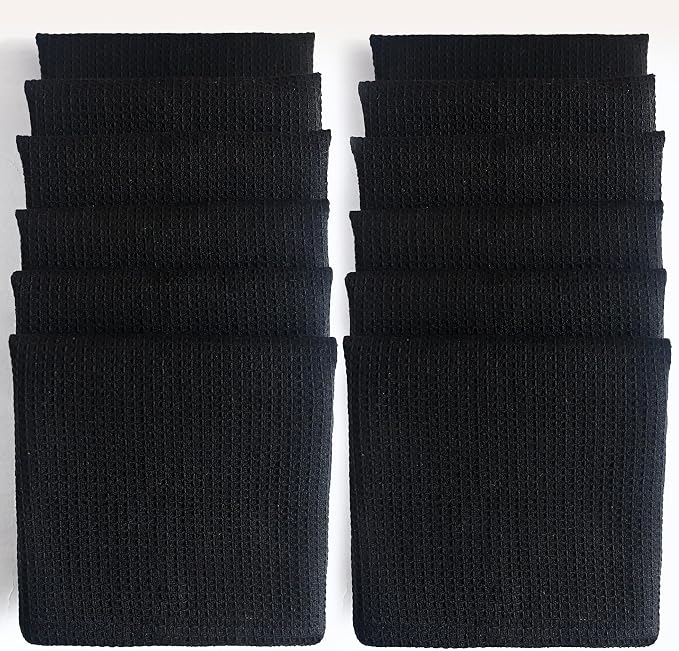 Black Cotton Cleaning Rags For Housekeeping - Image 2