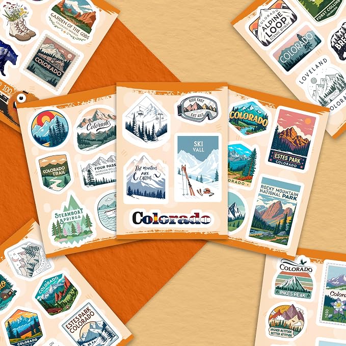 100Pcs Vinyl Colorado Stickers for Water Bottles, Decals - Image 7