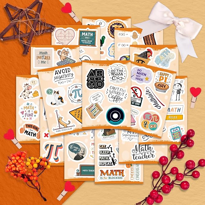100Pcs Math Stickers for Laptops & Water Bottle - Image 7