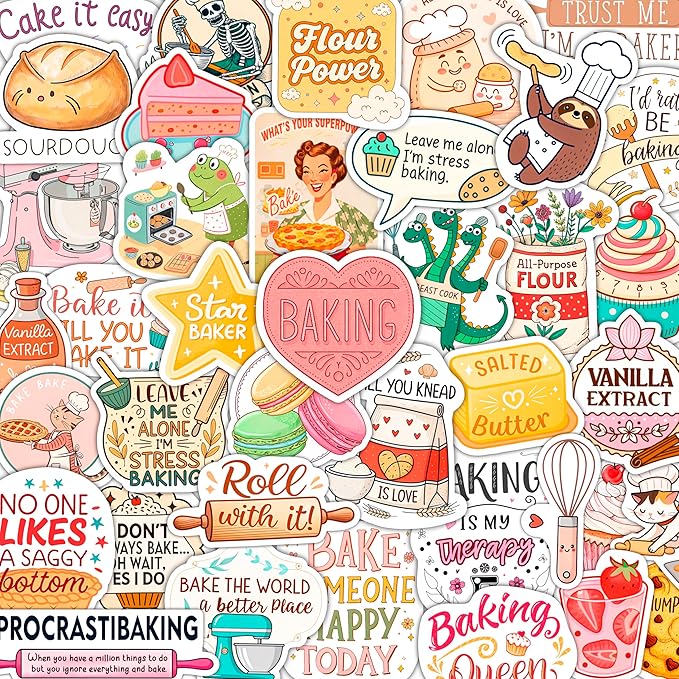100Pcs Baking Stickers, Bakery Stickers by BulbaCraft