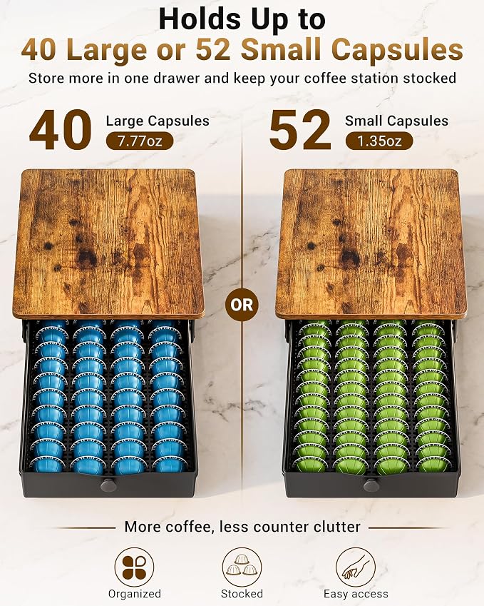 EVERIE Coffee Pod Holder Drawer, Compatible - Image 4