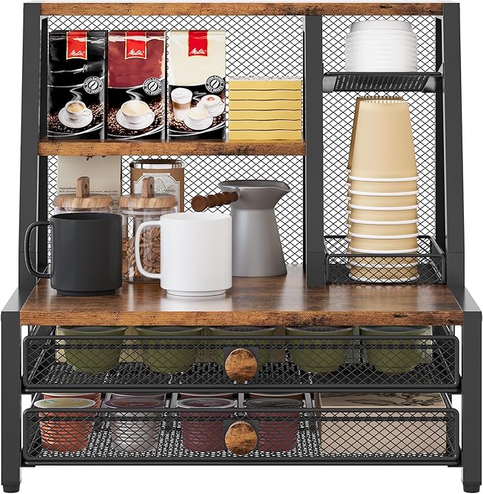 TQVAI Coffee Bar Organizer, Maximize Small Countertop Space, 70 Standard by TQVAI