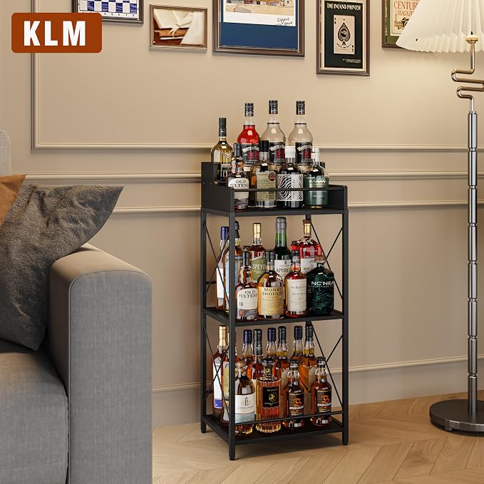 KLM Liquor Bottle Display Shelf, Liquor Cabinet bar - Image 7