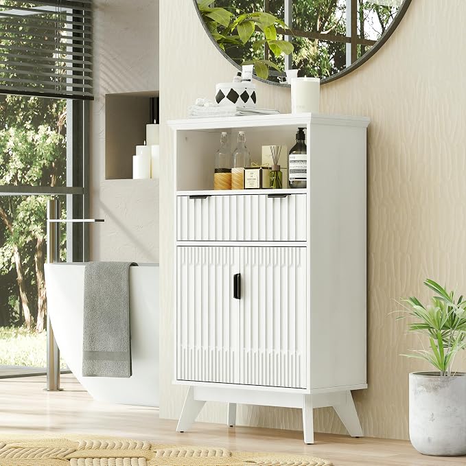 FLOWBACK Fluted Cabinet, Bathroom Storage - Image 4