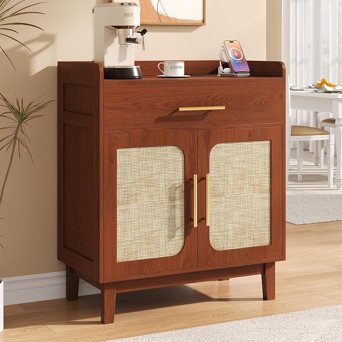 30" Rattan Sideboard Buffet Cabinet by Einhomn