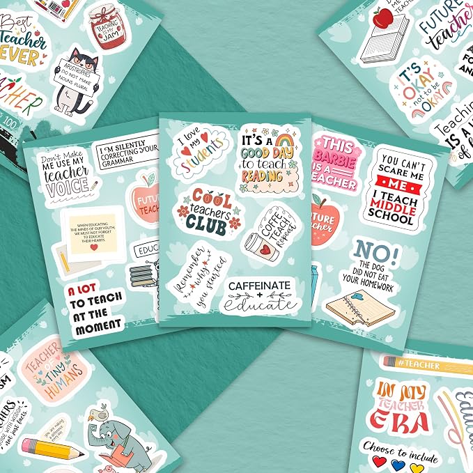 100Pcs Funny Teacher Stickers for Laptop, Water Bottles and Planner - Image 5