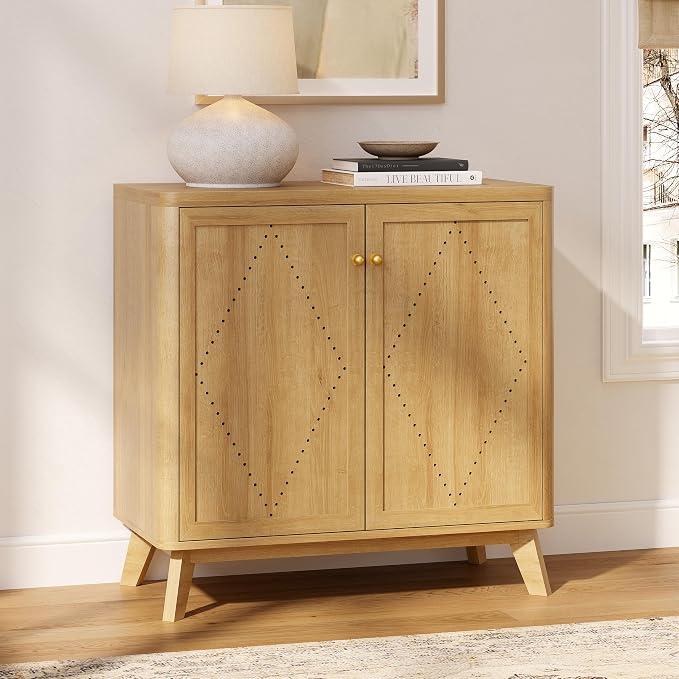 EYYTHUNG Curved Buffet Cabinet - Image 2