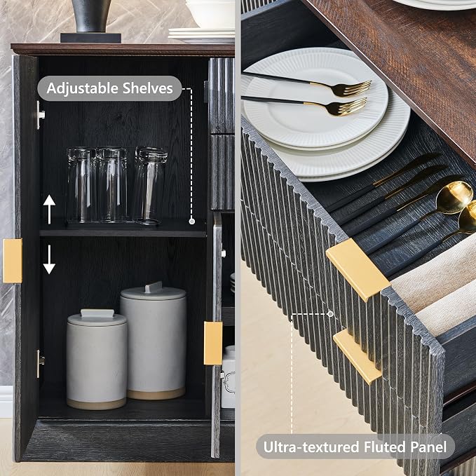 IFGET Fluted Buffet Cabinet - Image 5