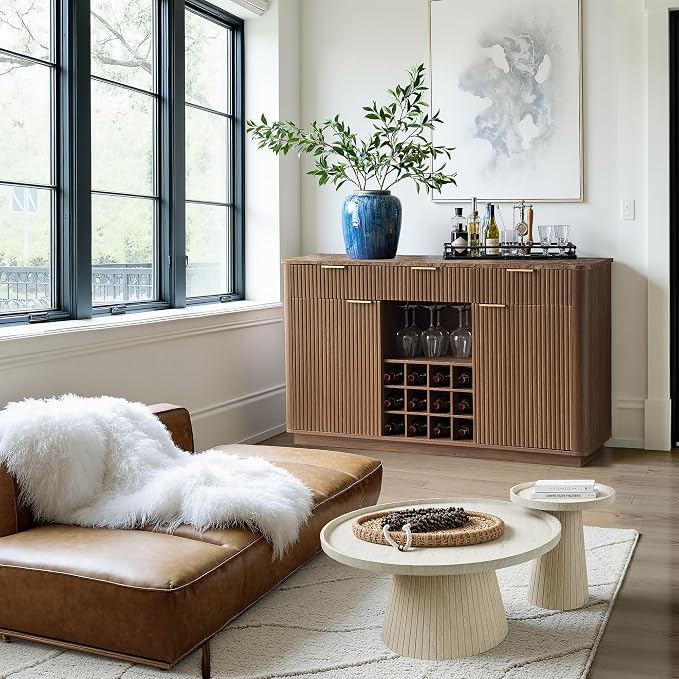 win2win Fluted Sideboard Buffet Cabinet - Image 8