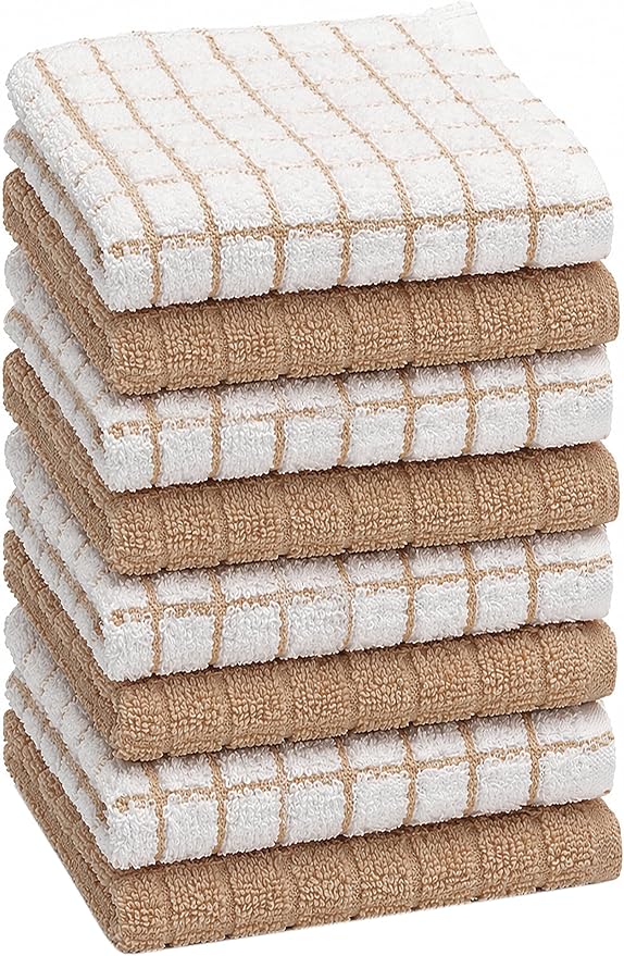Bumble Dish Cloths | 12" x 12" | 100% Cotton Kitchen Towels | 405 GSM | Soft by BumbleTowels