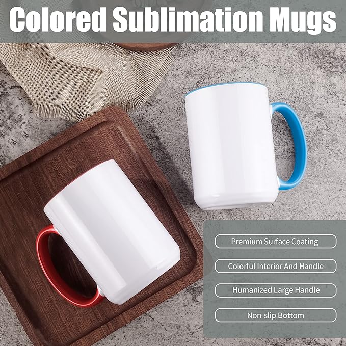 TANGLONG Sublimation Mugs 15 oz Sublimation Cups Bulk Coffee Mugs Tazas Para - Image 2