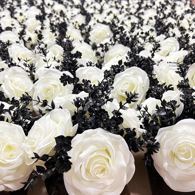 LADADA Artificial Flowers with Small Ceramic Vases | Roses in Vases Plastic - Image 6
