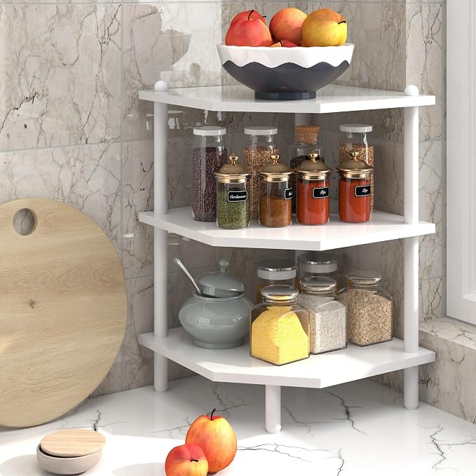 Corner Shelf Stand for Desk by Mofain