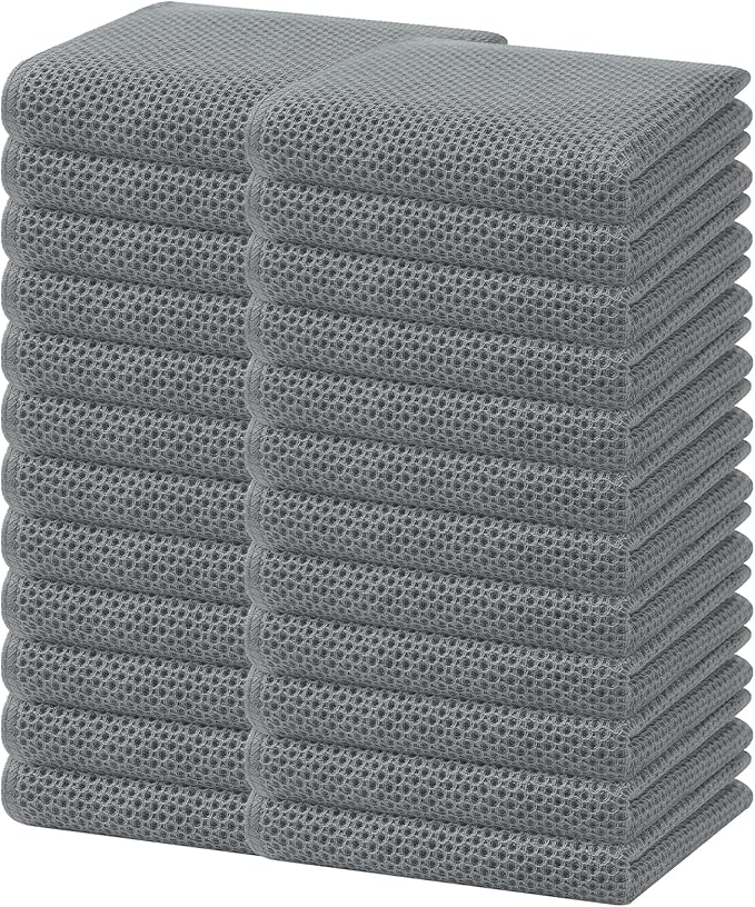 Homaxy 100% Cotton Waffle Weave Kitchen Dish Towels, Ultra Soft Absorbent Quick by Homaxy